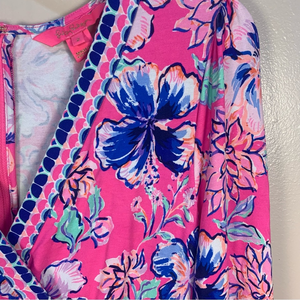 Lily Pulitzer Carmilla Pink Isle Last Bud Not Least Print - Picture 4 of 13